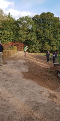 Groẞbaustelle an der Beachvolleyball-Anlage kurz vor der Fertigstellung - 20181020_151634_162c1aa691371ac895d1b25181e7d7fe